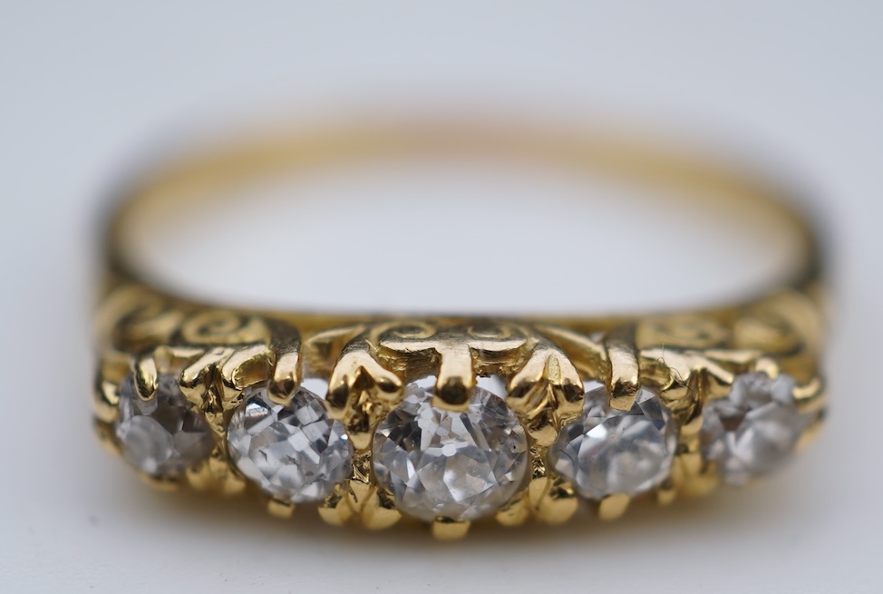 A five-stone diamond ring